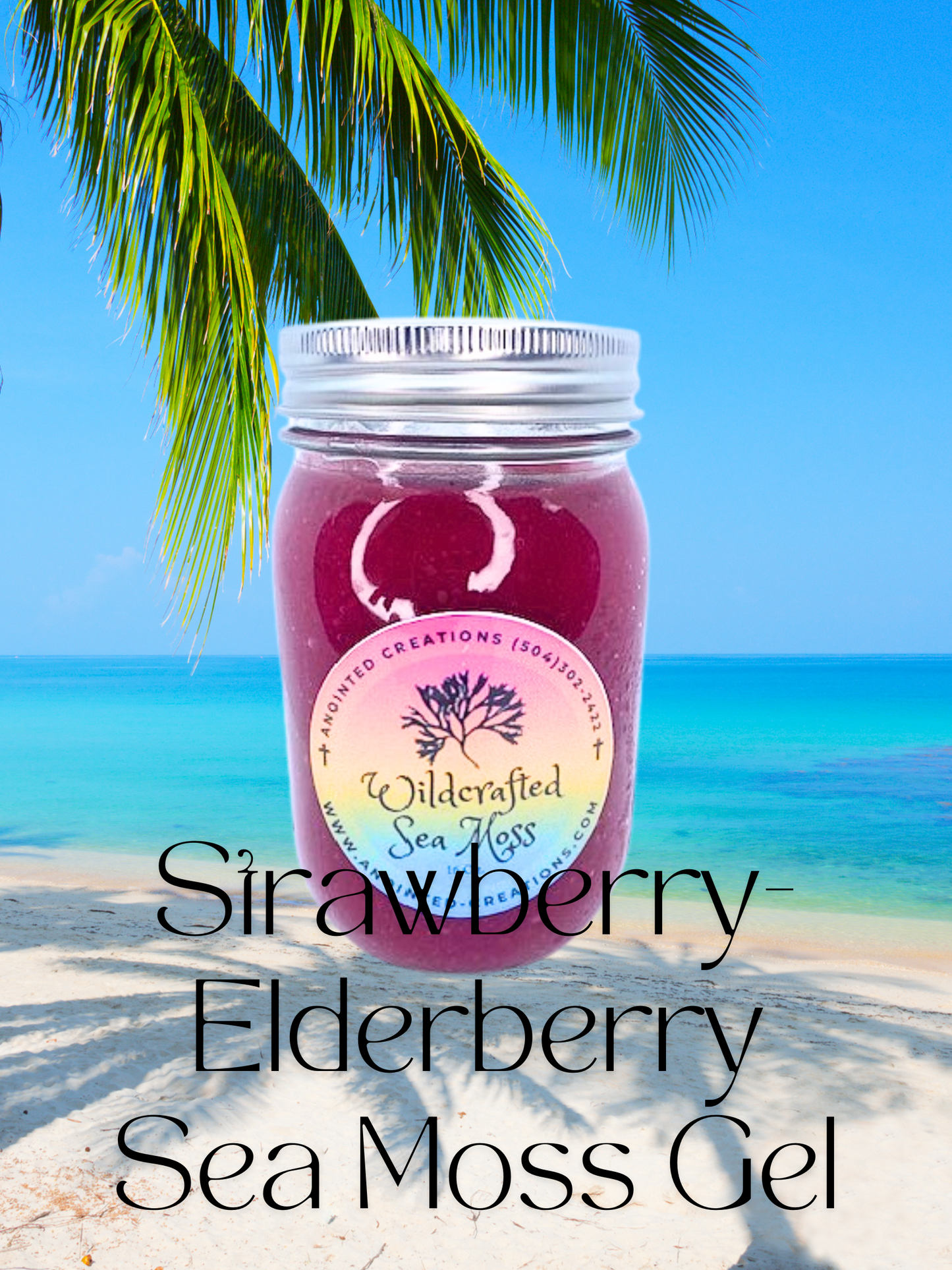 Strawberry-Elderberry Sea Moss Gel